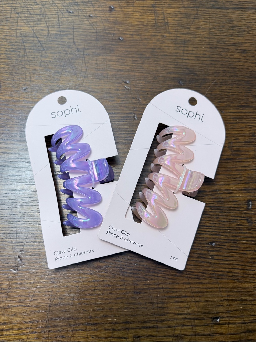Sophi Claw Clip Duo | Pink & Purple | Brand New